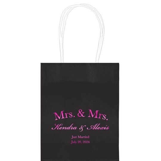 Mrs & Mrs Arched Mini Twisted Handled Bags